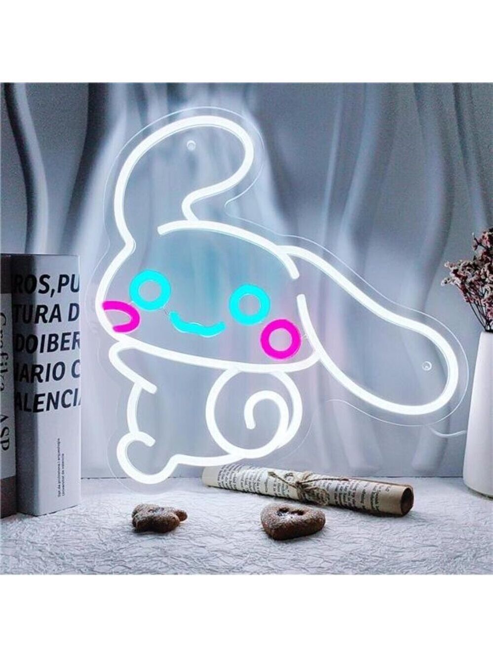 CinnamoRoll LED Neon Sign Wall Decor Japanese Light Anime Sanrio Hello Kitty NEW